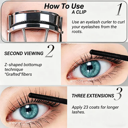 This mascara creates thick, long, and curled lashes. It's waterproof, smudge-proof🪄