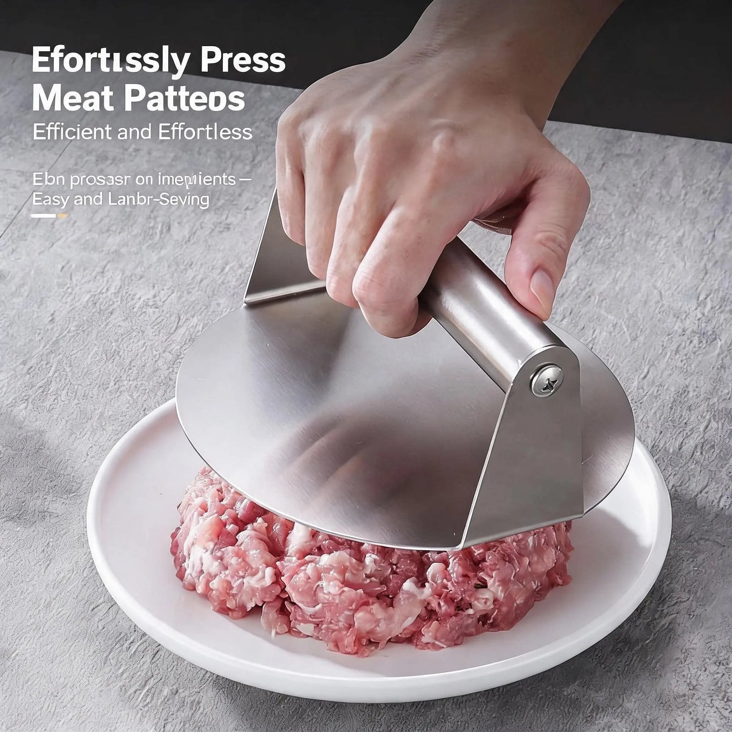 Stainless steel smash burger press