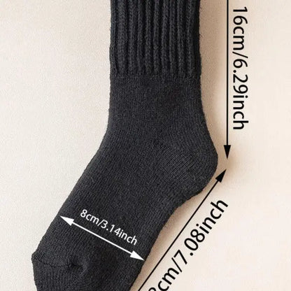 5 Pairs Women's Classical Mid-Calf Polyester Knitting Socks - Simple, Casual, Minimalist, Cozy, Soft🧦