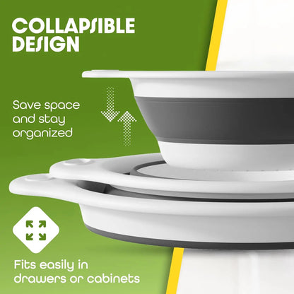 Collapsible Colanders 3-Pack Sturdy Kitchen Strainer Set 🥗