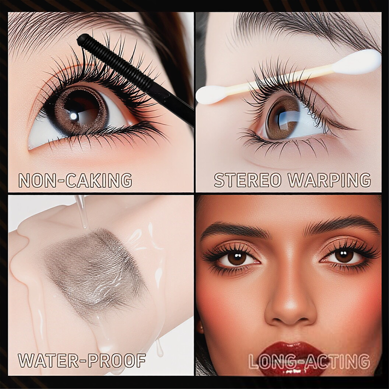 This mascara creates thick, long, and curled lashes. It's waterproof, smudge-proof🪄