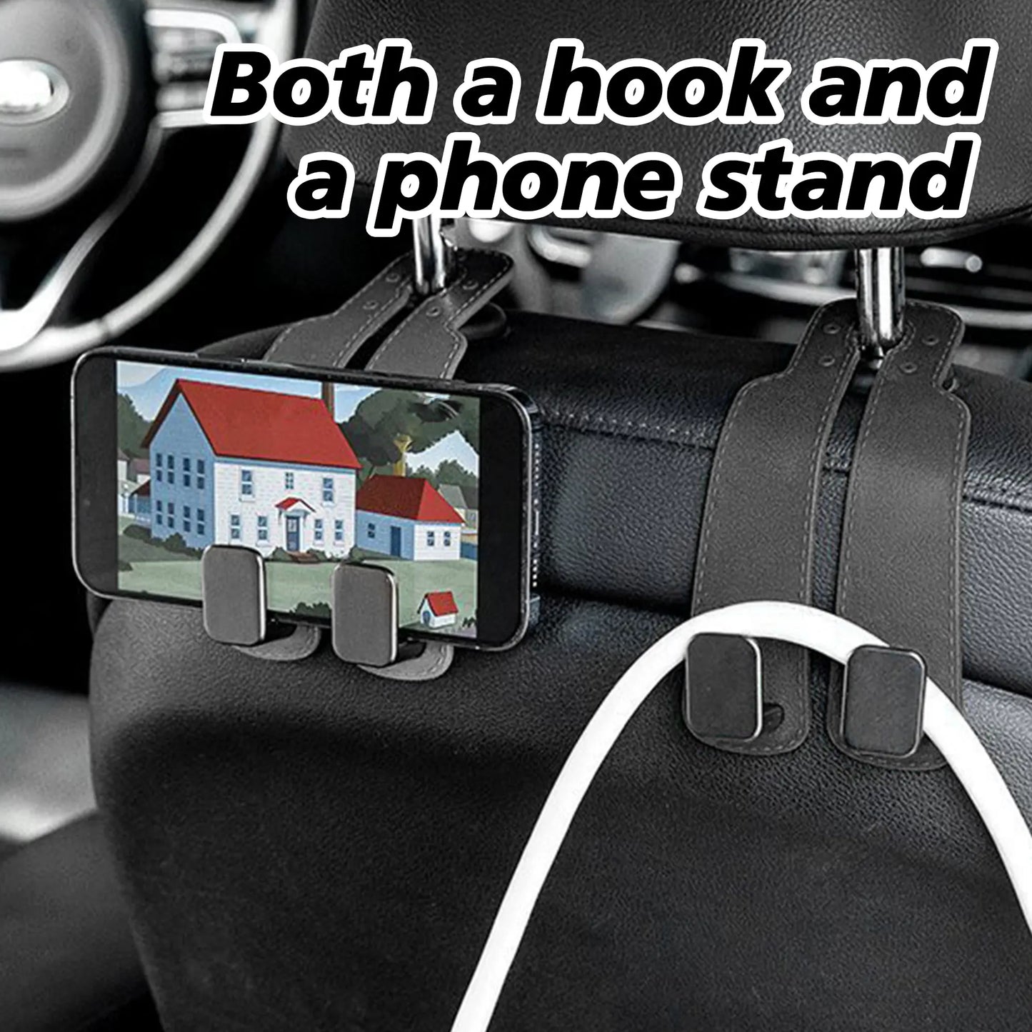 Car Seat Headrest Hook, Improved Car Seat Back Double Hooks🚗