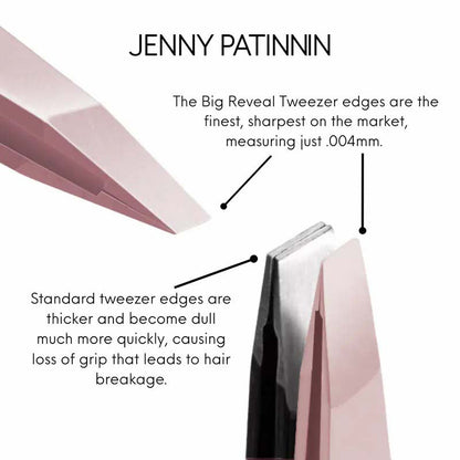 The Big Reveal Lash & Brow Touch Up Tool Set | Precision Stainless Steel Tweezers & Dual-Ended Lash Comb👁️ ✨