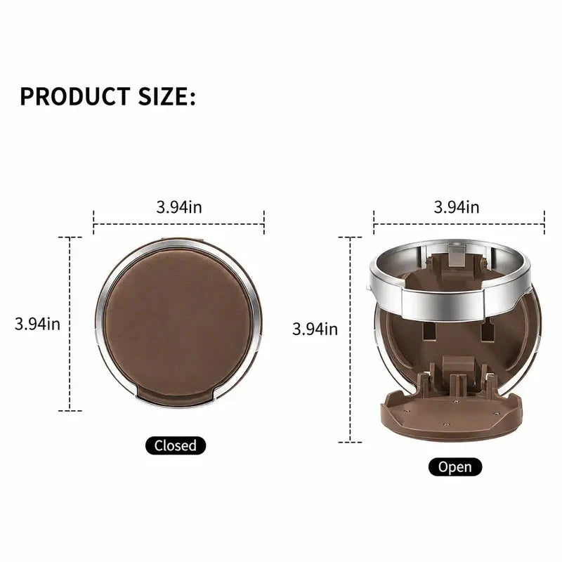 Universal Foldable Car Cup Holder with Hook, Space-Saving Vehicle Drink Holder for Bottles☕