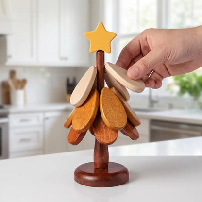 Wooden One Tree Solid Wood Coaster, Desktop Insulation Cup Mat, Festival Christmas Decor & Gift🌳
