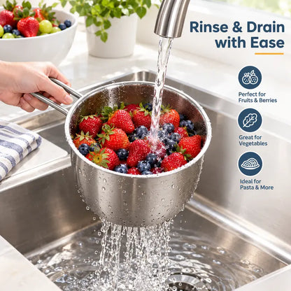 1 Count Stainless Steel Sink Hanging Drain Basket, with Handle Fast Draining🧺
