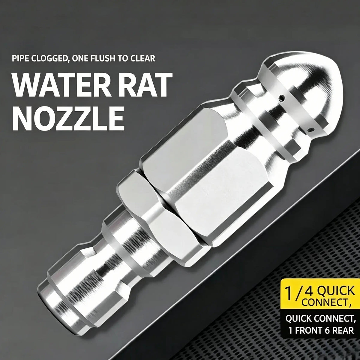 Washer Sewer Jetter Nozzle with Stainless Steel, Mini Compact Durable Sewer Jet Nozzle💧