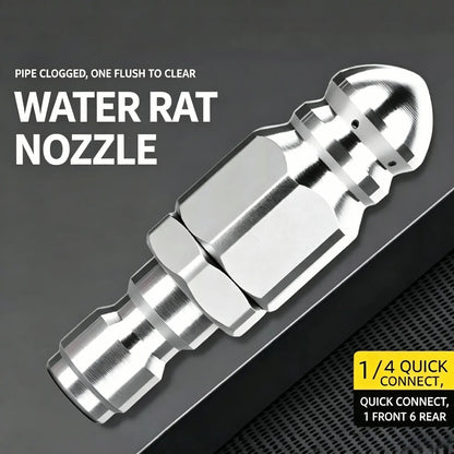 Washer Sewer Jetter Nozzle with Stainless Steel, Mini Compact Durable Sewer Jet Nozzle💧