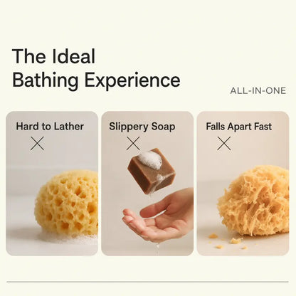 2Pcs Soft Bath Sponge with Soap Pocket,Quick Foaming Shower Scrub Sponge for Smooth Skin & Daily Body Cleaning🧼