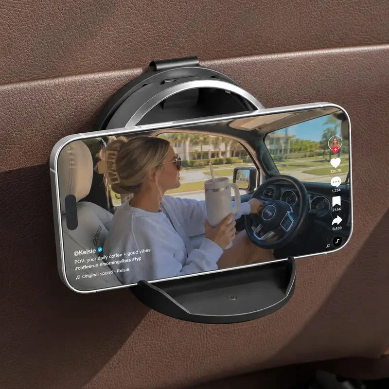 Universal Foldable Car Cup Holder with Hook, Space-Saving Vehicle Drink Holder for Bottles☕