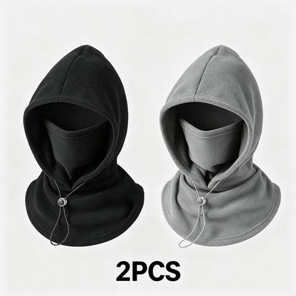 2-Piece Integrated Flannel Warm Face Mask and Hat, Windproof and Warm🌬️