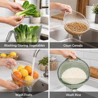 Aesthetic Multifunctional Rice Strainer with Handle🙌