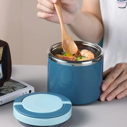 Stainless Steel Bento Style Boxed Lunch Box with Handle - Leakproof, Stackable🍱