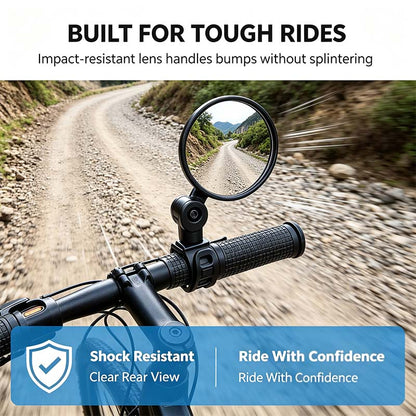 2 Counts, Bicycle Handlebar Convex Rearview Mirror, Multi-angle Adjustable Shatter Resistant🚲