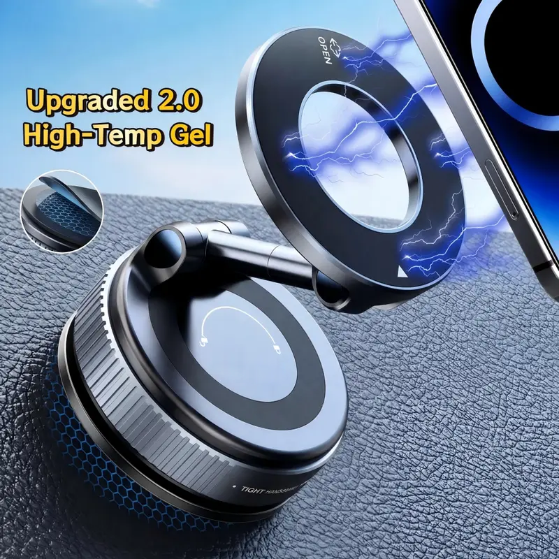 Guccqueen 2.0 Foldable Magnetic Car Phone Holder - 20 N52 Magnets 📱