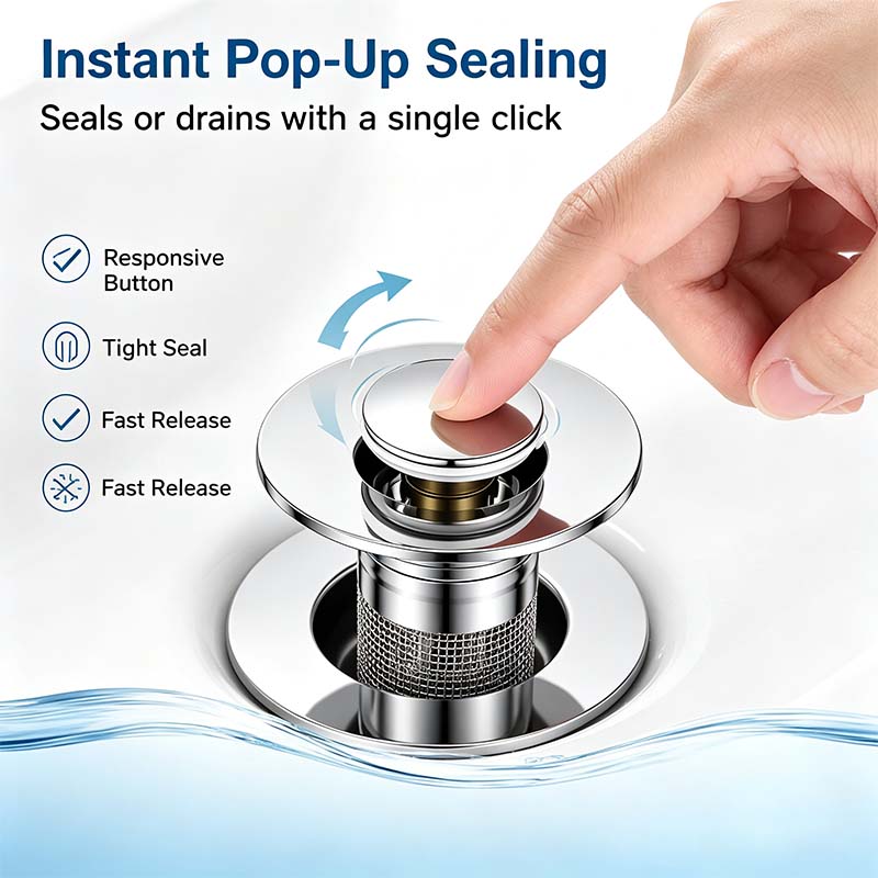 Bathroom Sink Drain Strainer, Pop Up Sink Drain Strain, Bathroom Sink Stopper 🔧✨