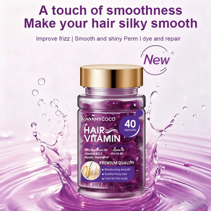Hair Vitamin Capsules Infused with Violet Vitamins & Argan Oil for Color-Treated 💇‍♀️