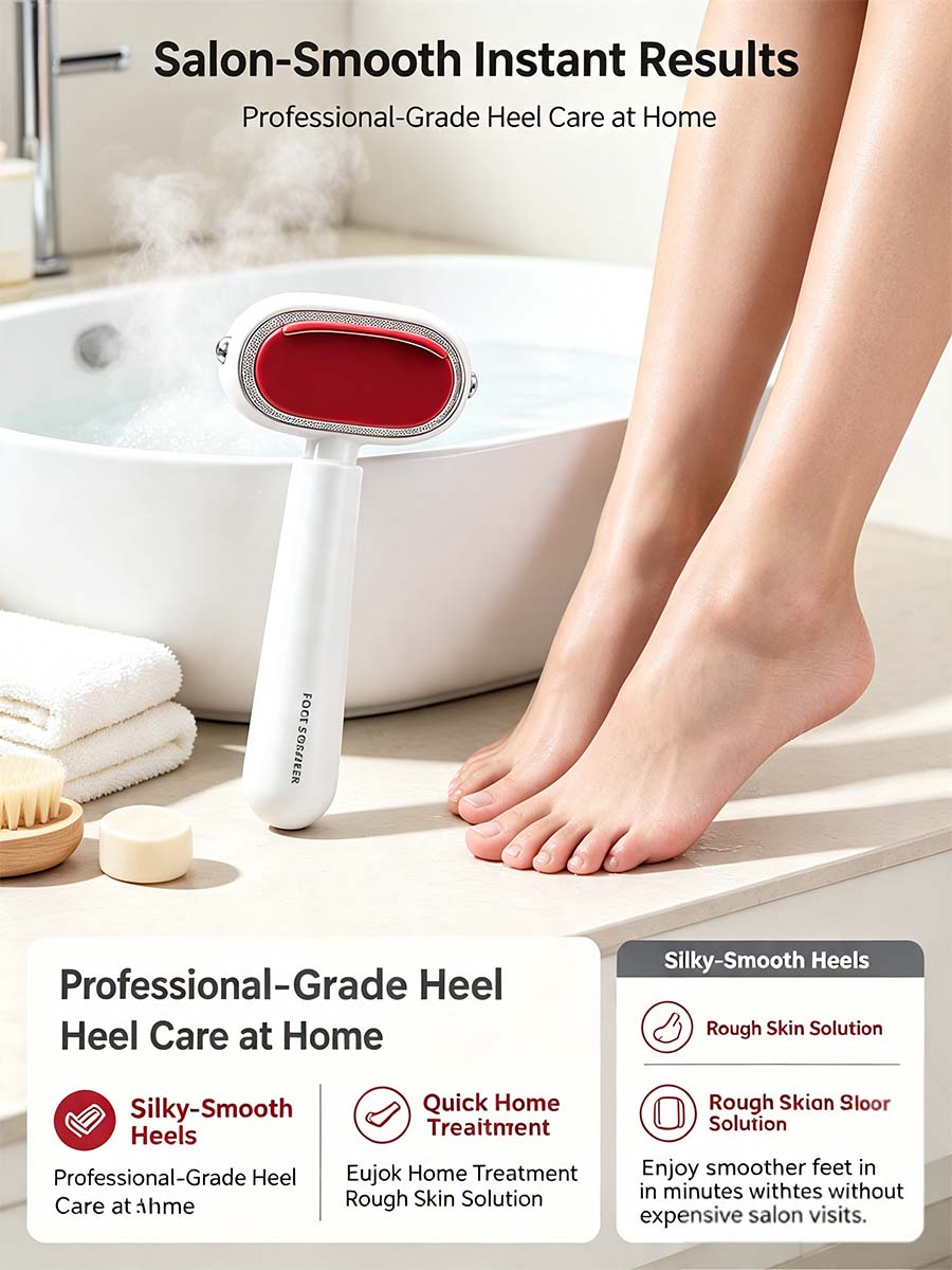 Dual‑Sided Foot Callus Remover, Replaceable Stainless Steel Blade Foot Scraper🦶