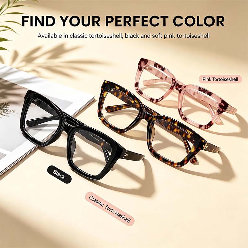 Lightweight Tortoiseshell Square Reading Glasses for Women & Men - Blue Light Blocking👓✨