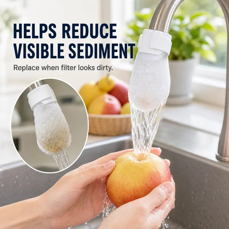 [Fits Faucets < 1"] 50 cotton filter bags disposable Cotton Faucet Filter Bags with 5 fastening straps 💧