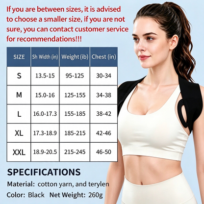 Shoulder Straps - Posture Support Straps for Men & Women – Elastic Back Support 📏