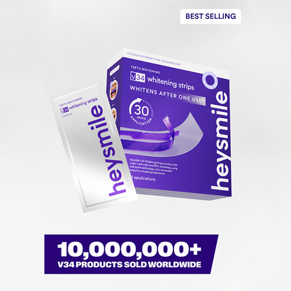 V34 Whitening Strips 14 packs,Combining Whitening and Colour Correction💜