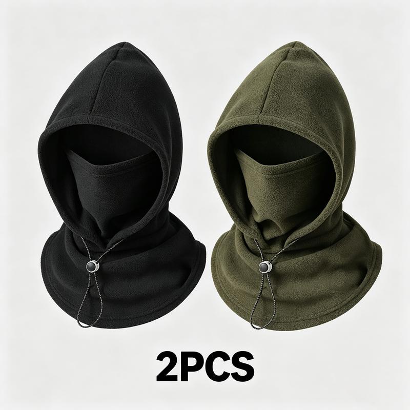 2-Piece Integrated Flannel Warm Face Mask and Hat, Windproof and Warm🌬️