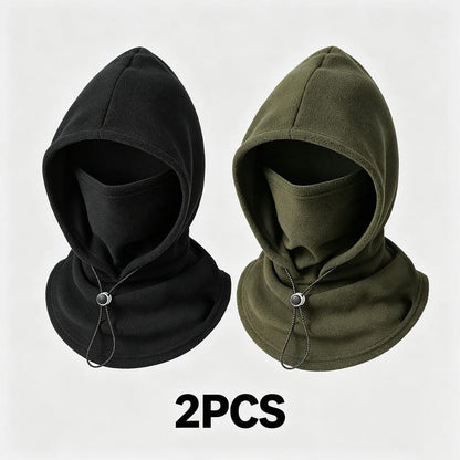 2-Piece Integrated Flannel Warm Face Mask and Hat, Windproof and Warm🌬️