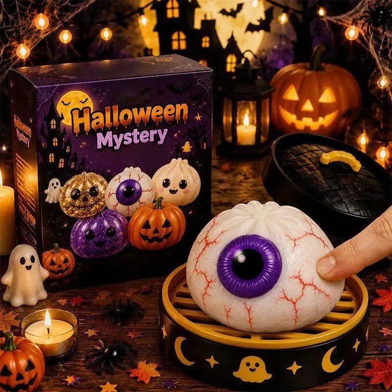 Cute Halloween scary ghost Marukosqueeze toy set, portable stressrelief hand squeeze toys👻