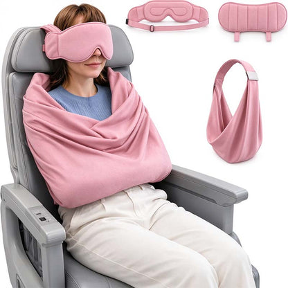 3-in-1 Airplane Sleep Support System - Carry On-Friendly Travel Bedding Accessory Set ✈️