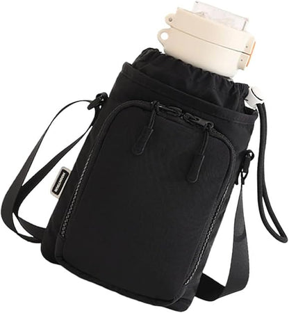 Stylish Crossbody Water Bottle Bag with Multiple Pockets Adjustable Shoulder Strap💧🎒