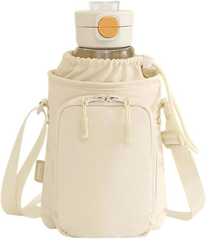 Stylish Crossbody Water Bottle Bag with Multiple Pockets Adjustable Shoulder Strap💧🎒