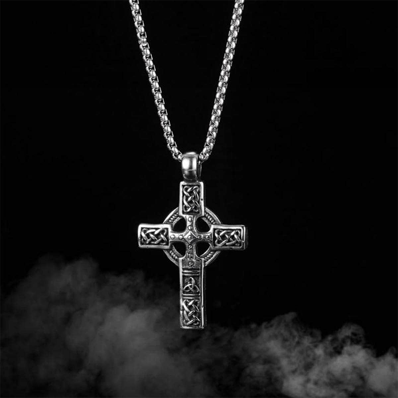The Warrior's Cross Antique Silver Celtic Knot Pendant⚔️