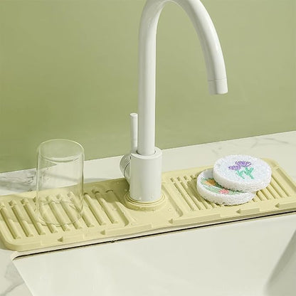 Tap Mat for Kitchen Sink, Splash Guard, Silicone Drying Mat, Quick Drying Stone Sink Tray🪨🌊