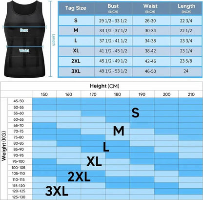 Men Round Neck Compression Tank Top,Men Shaping Vest,Men Sleeveless Shirt Shapewear💪 ✨