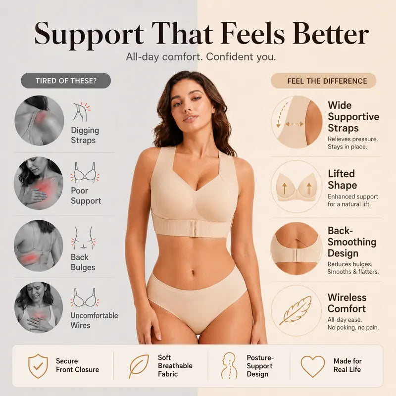 Women's Wireless Bra,Soft Breathable Non-removable Moulded Cups✨