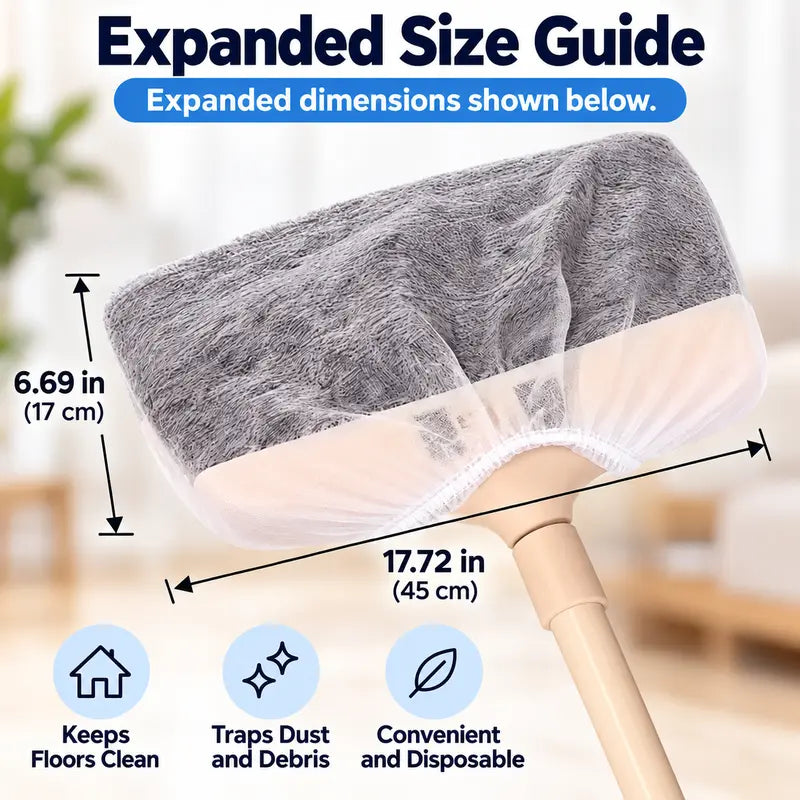 50 Pcs Disposable Static Duster Refill Sheets, Floor & Gap Dust Cleaner 🧹