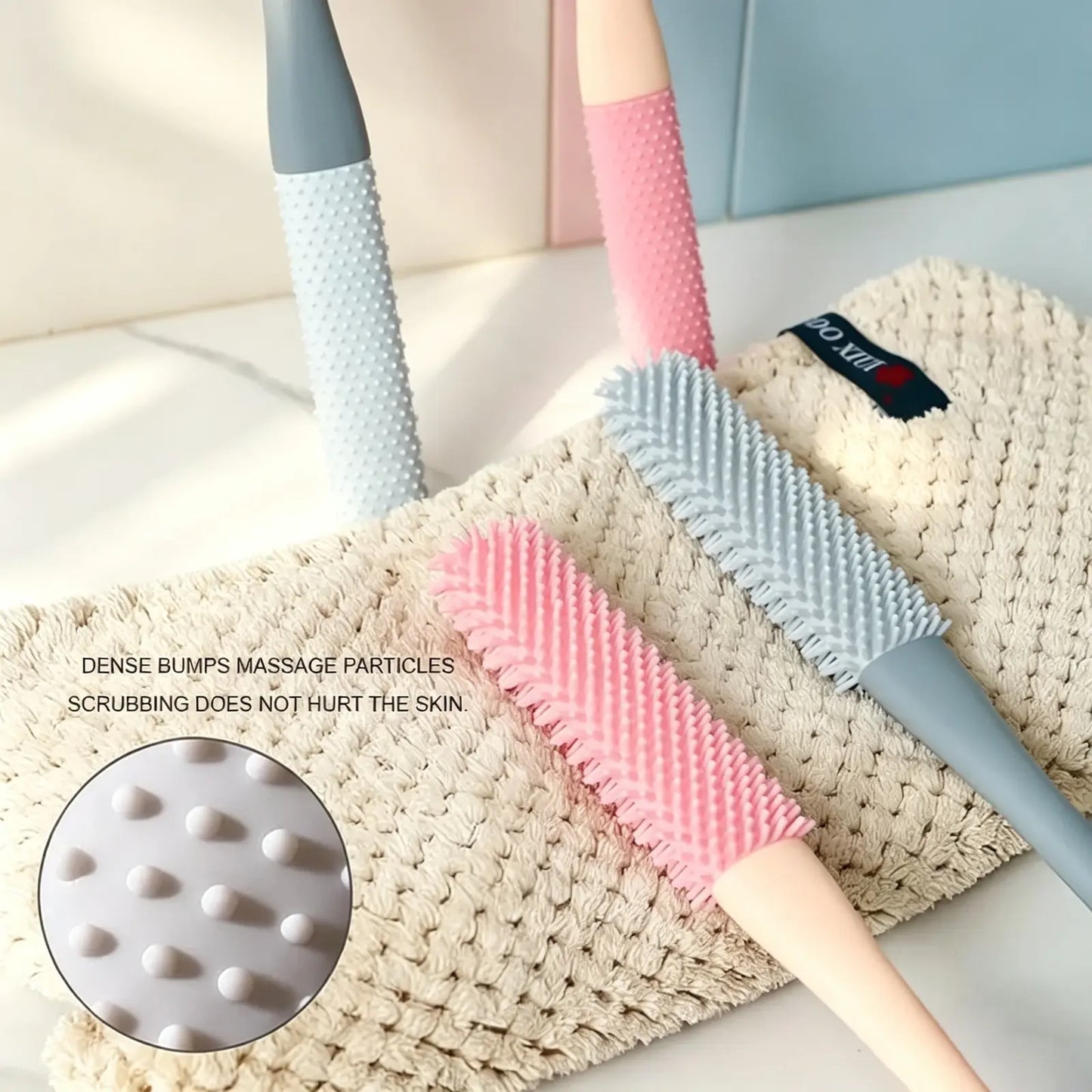 Long-Handle Silicone Soft Pedicure Tool, Shower Foot Cleaning Brush 🚿🦶