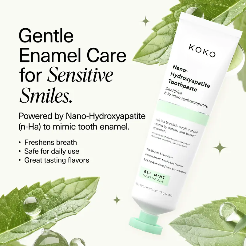 Nano-Hydroxyapatite Toothpaste, Fluoride Free Toothpaste, Appropriate for Sensitive Teeth🦷