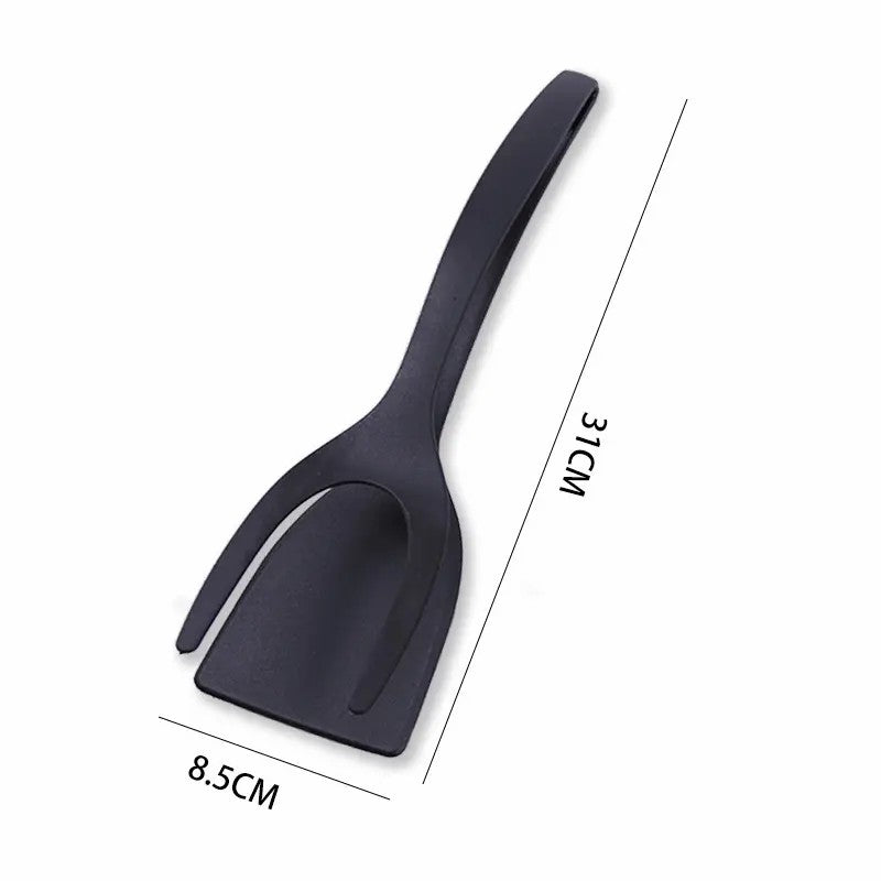 Grip & Flip Spatula Tongs - Sturdy, Durable Non-Stick Egg Flipper & Food Turner🥢