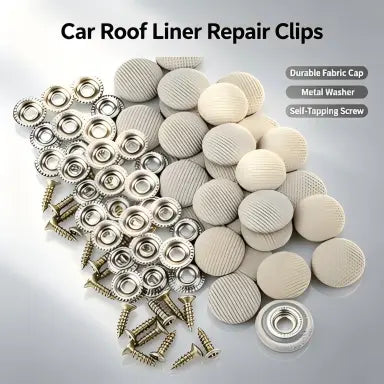 50 Pack Car Roof Headliner Repair Buttons, Fabric Covered Retainer Screws🪡