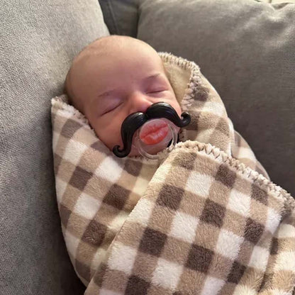 💋 Kissable Mustache Pacifier – Funny Lips & Mustache Novelty Design👶
