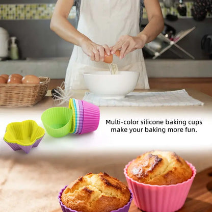 24pcs 2.75in Food-Grade Flexible Silicone Baking Cups 🧁