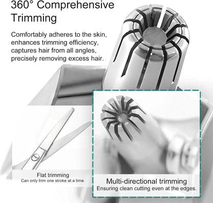 Manual Nose Hair Trimmer,Stainless Steel,Waterproof,No Battery Needed👃🧽