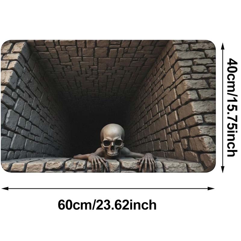 Halloween Decorations, Halloween Door Mat, Illusion Rug 3D Visual Hole Design Rug Spooky 👻
