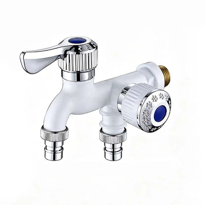 Dual Outlet Washing Machine Plastic Faucet, 1 In 2 Out Water Plastic Tap🚰