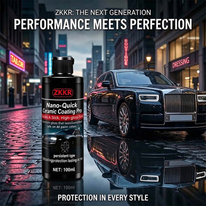 Nano-Quick Ceramic Coating Pro for automobiles, featuring advanced ceramic technology 🚗