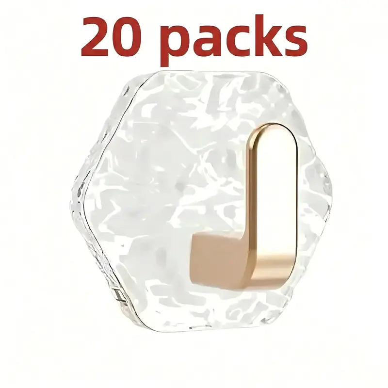 10/20 Pack Self-Adhesive Hooks, Waterproof & Rustproof Wall Hooks 👍