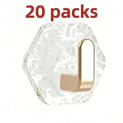 10/20 Pack Self-Adhesive Hooks, Waterproof & Rustproof Wall Hooks 👍