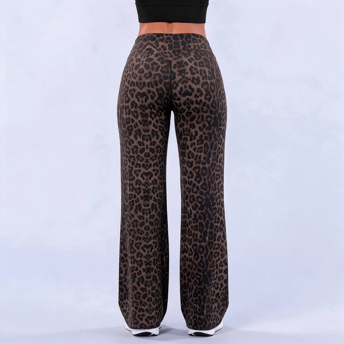 Women’s Light Simple Leopard-Print Wide-Leg Pants - Elastic Waistband, Fluid Drape 🐆